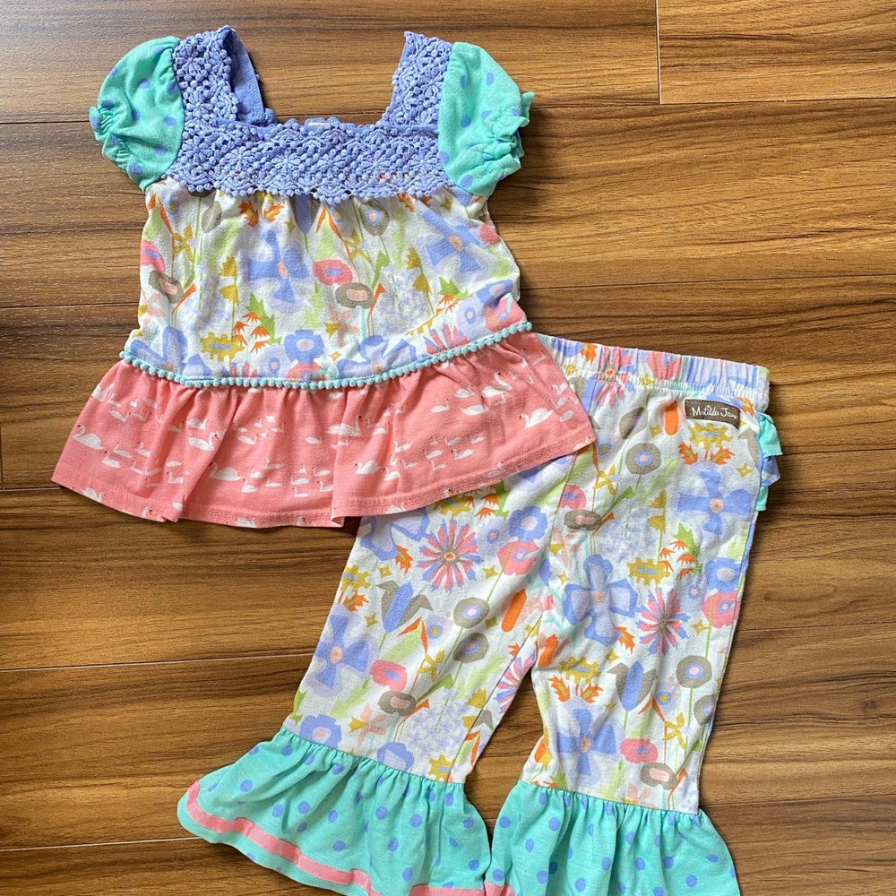 Matilda Jane ruffle PJs.